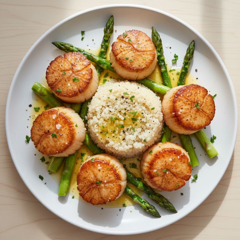 Pan-Seared Scallops with Lemon-Herb Butter