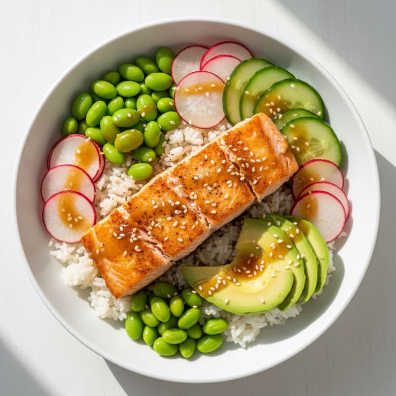 Crispy Pan-Seared Salmon Sushi Bowl