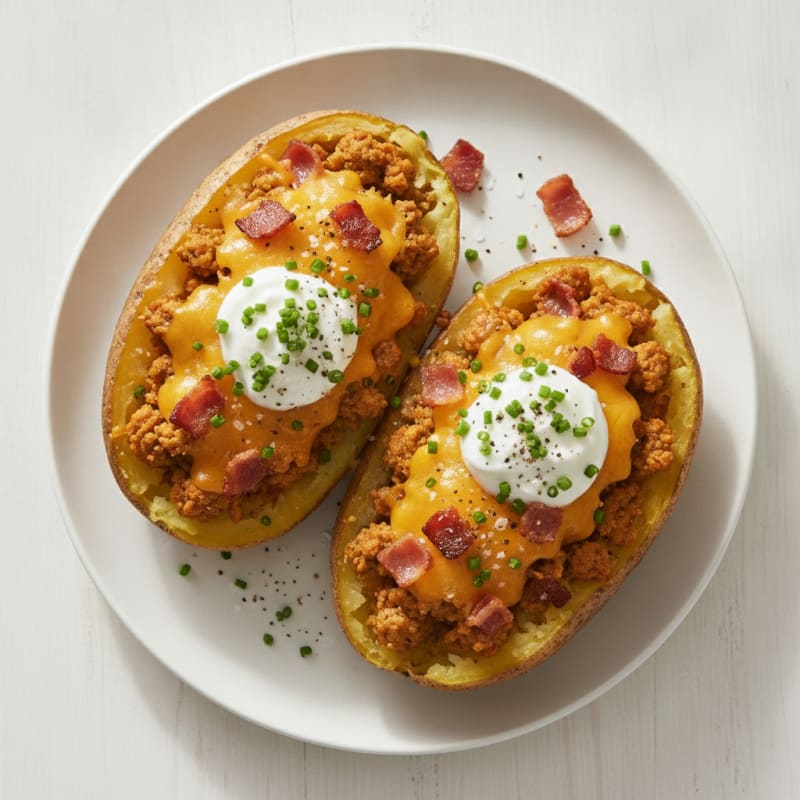 Bacon Cheddar Stuffed Potatoes