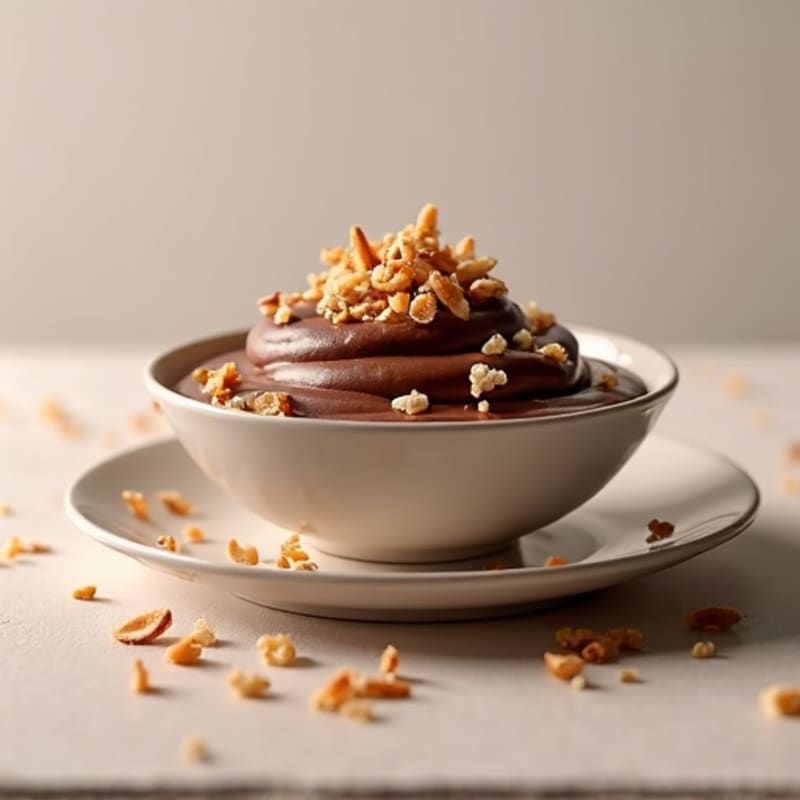 Silky Chocolate Protein Pudding with Toasted Coconut