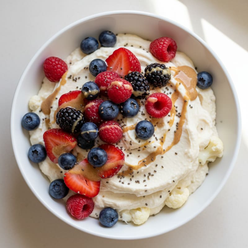 Silky Greek Yogurt Protein Mousse with Berries