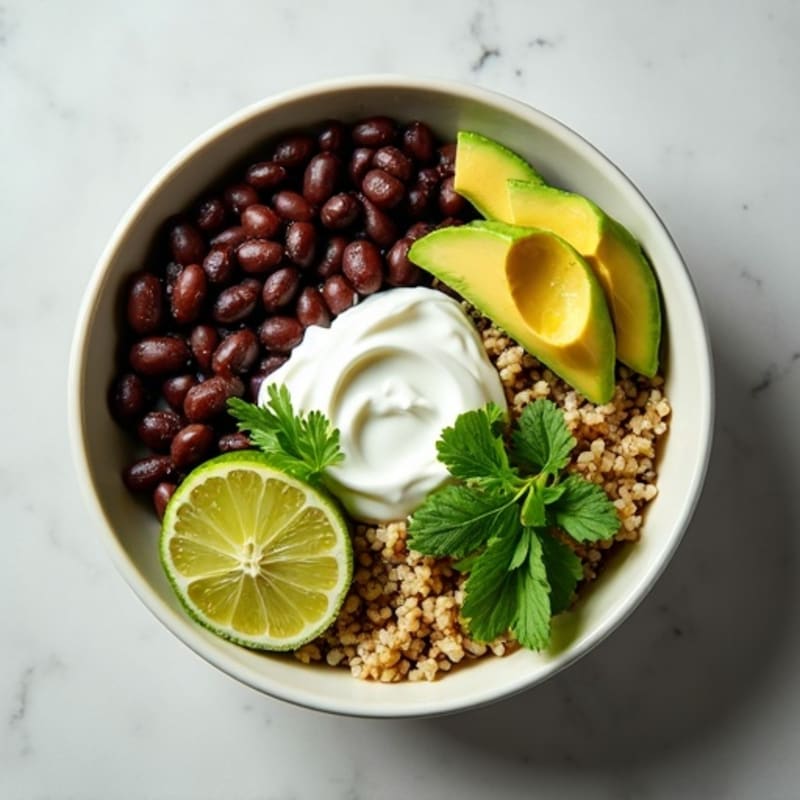 Lime-Cilantro Black Bean Quinoa Bowl