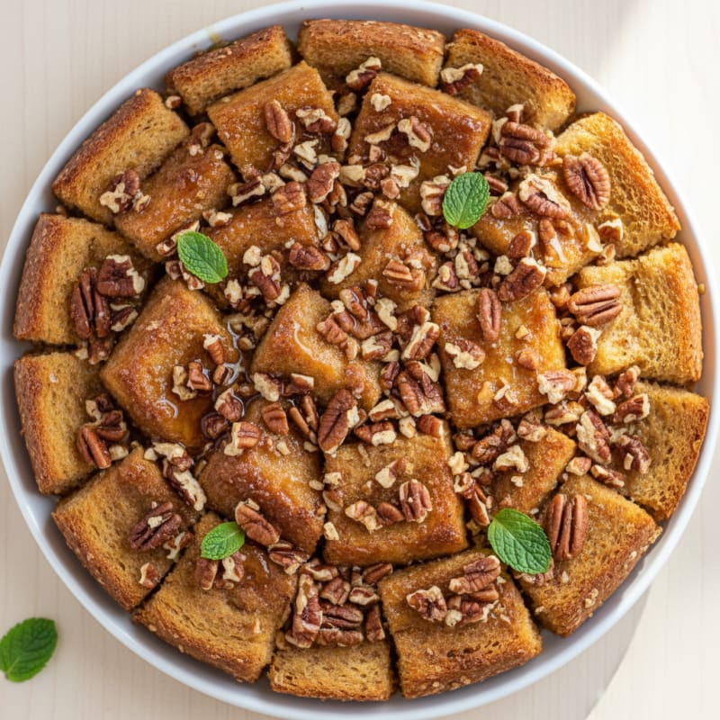 Golden Maple Pecan French Toast Bake