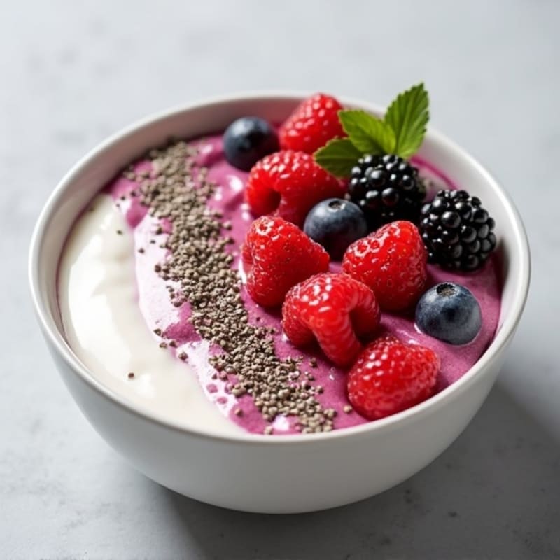 Creamy Greek Yogurt Protein Bowl with Mixed Berries