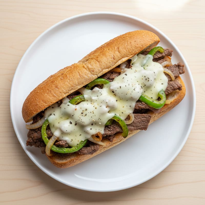 Classic Philly Cheesesteak Sandwich