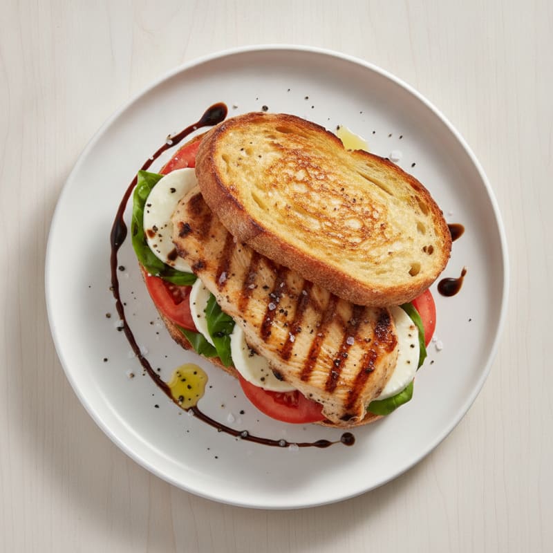 Grilled Chicken Caprese Sourdough Sandwich