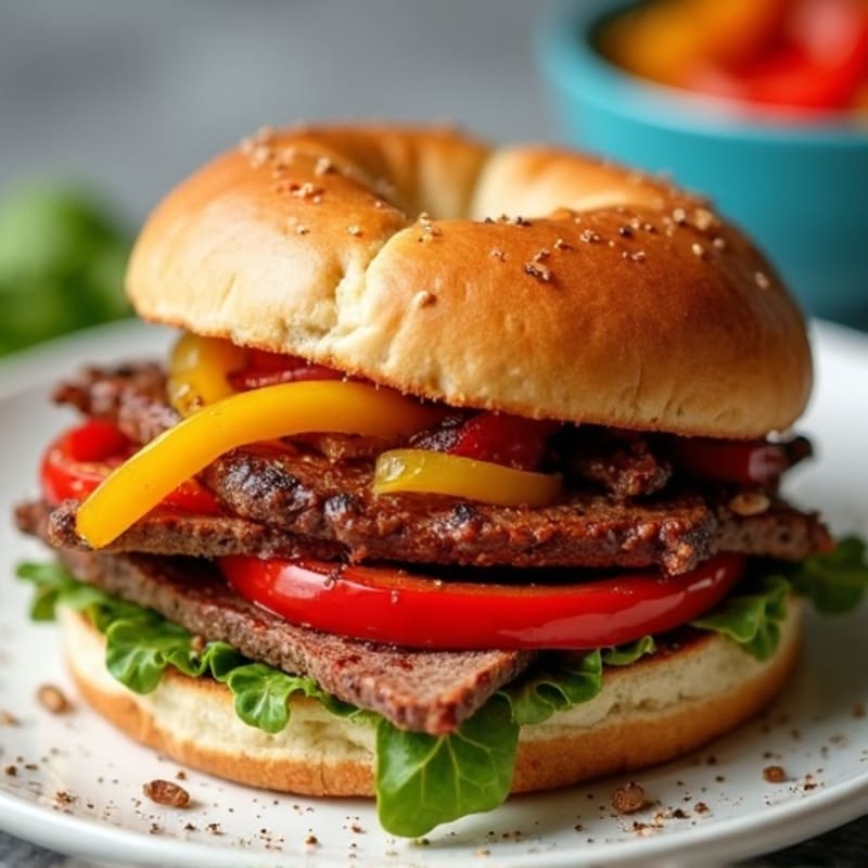 Lean Sirloin Philly with Bell Peppers and Onions