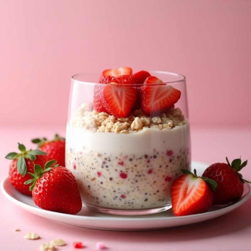 Strawberry Shortcake Overnight Oats