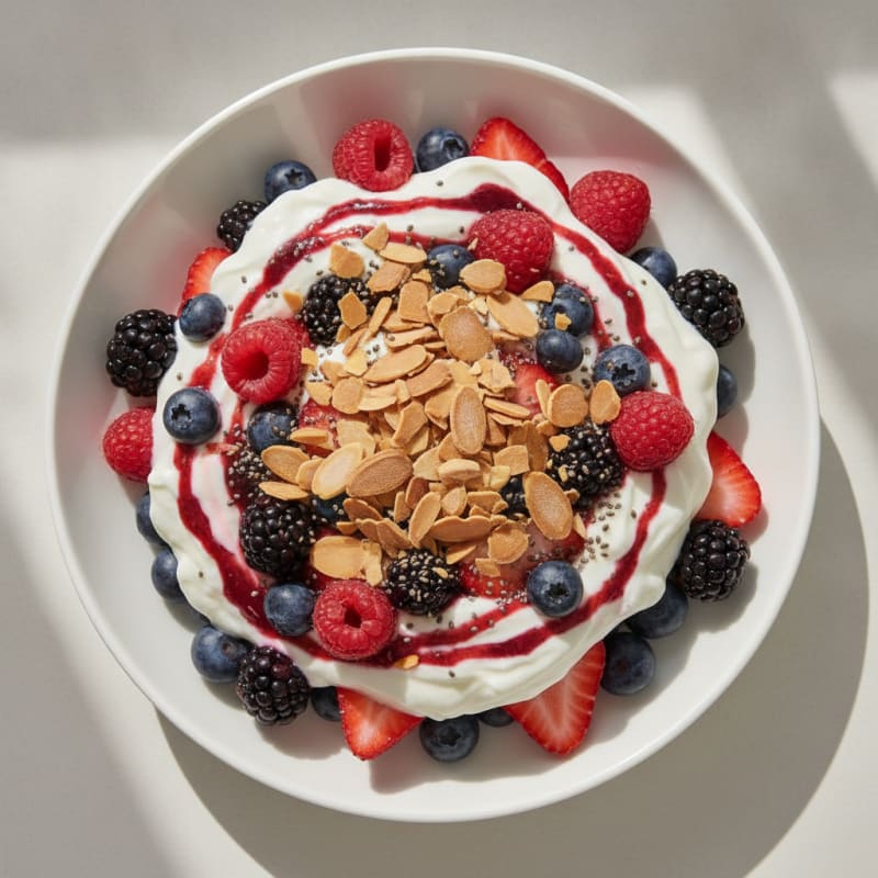 Creamy Greek Yogurt Protein Parfait with Mixed Berries