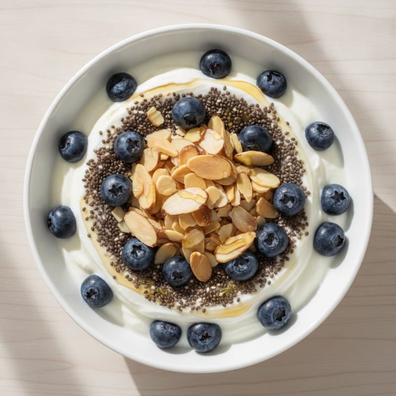Creamy Greek Yogurt Parfait with Chia and Almonds
