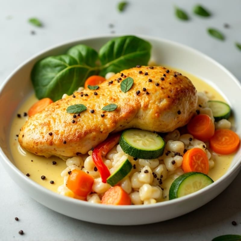 Creamy Golden Chicken and Vegetable Skillet
