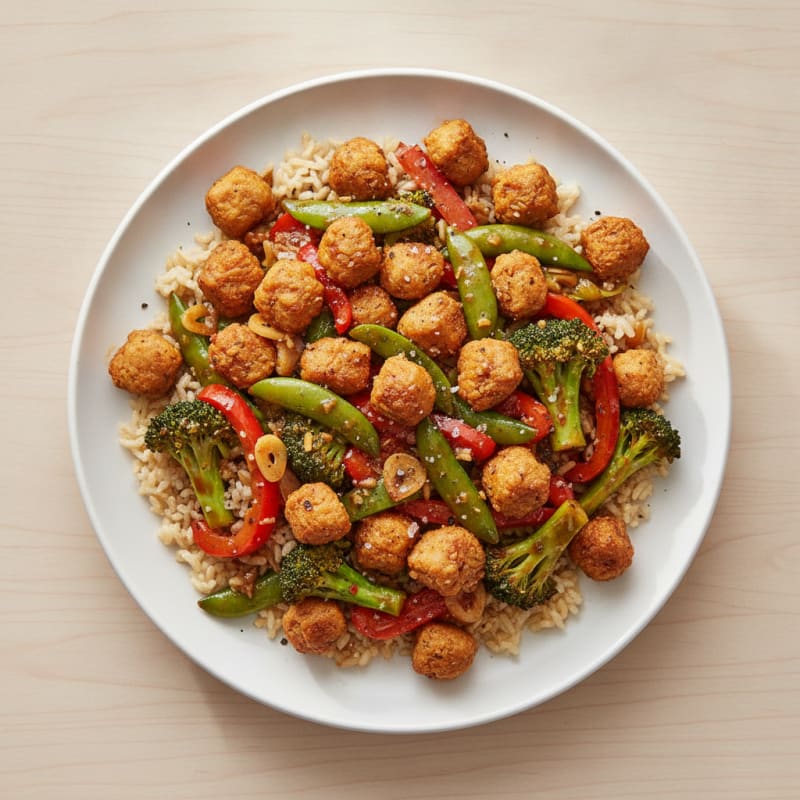 Soy Chunk and Vegetable Stir-Fry