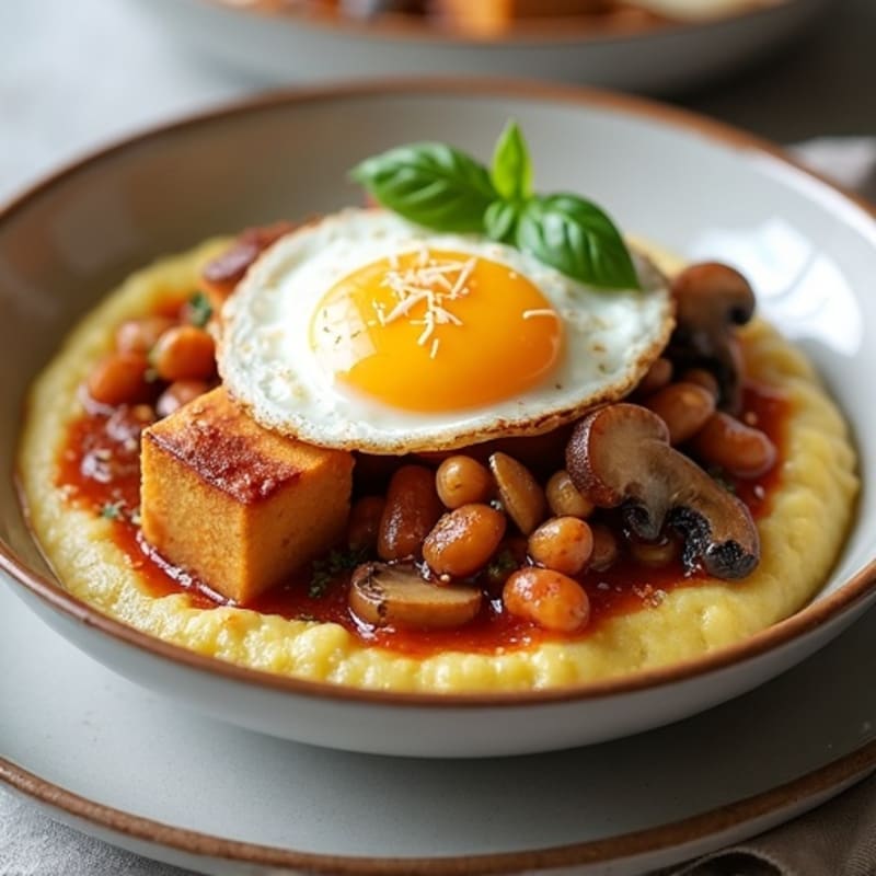 Hearty Mushroom Ragu with Creamy Polenta