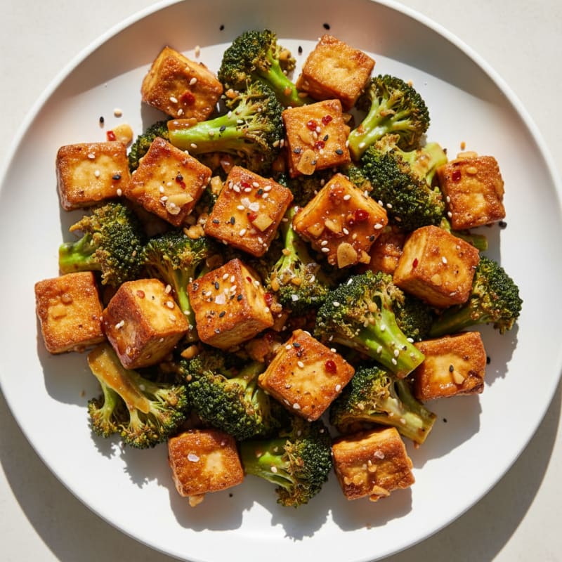 Sesame Tofu and Broccoli Stir-Fry