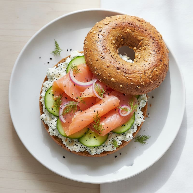 Protein-Packed Smoked Salmon Bagel