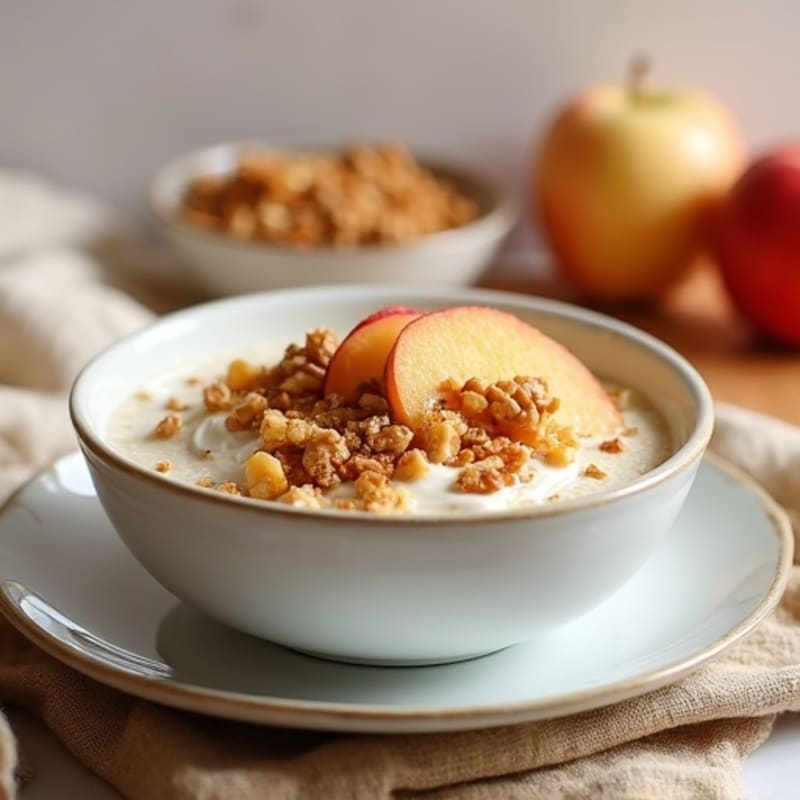 Warm Spiced Apple Oat Pudding
