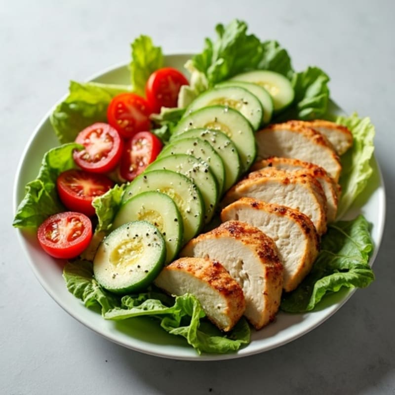 Grilled Chicken BLT Salad with Creamy Avocado Dressing