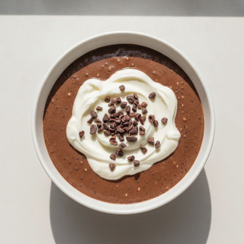 Silky Chocolate Protein Pudding with Greek Yogurt