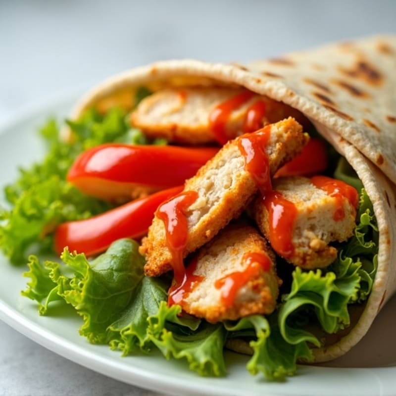 Buffalo Chicken Fresh Veggie Wrap