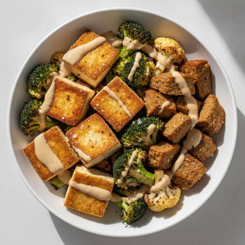 Roasted Vegetable Buddha Bowl with Tahini