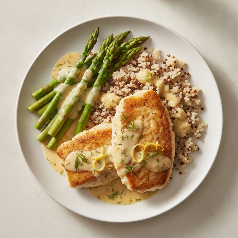 Pan-Seared Tilapia with Lemon-Dill Sauce