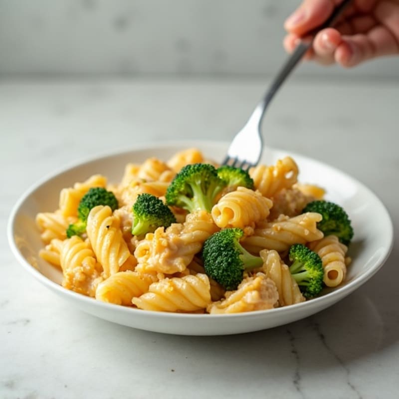 Creamy Cheesy Chicken and Broccoli Pasta Bake
