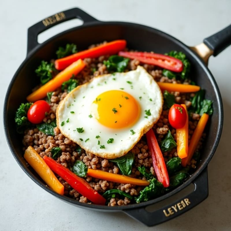 Lean Ground Beef and Veggie Skillet