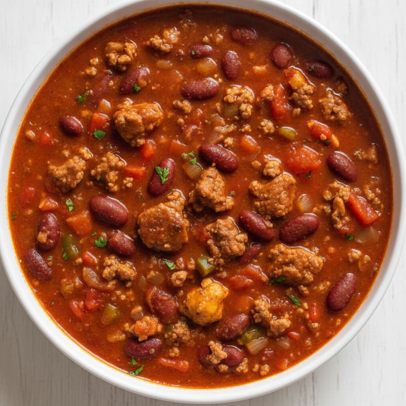 Hearty Slow Cooker Beef and Bean Chili