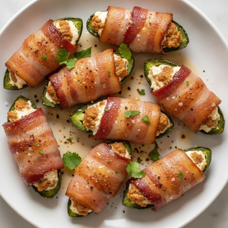 Bacon-Wrapped Jalapeño Poppers with Cream Cheese