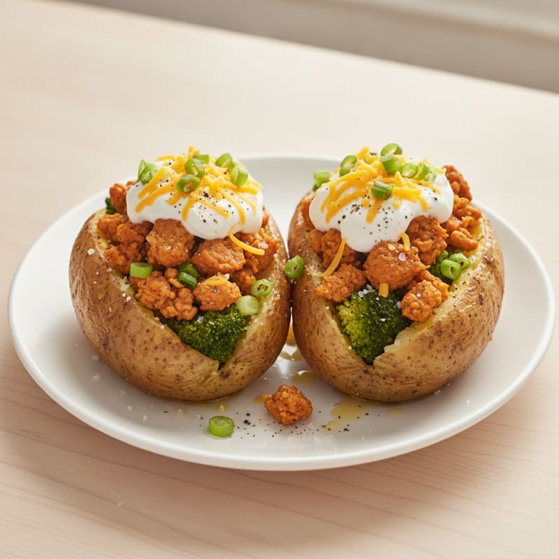 Loaded Baked Potatoes with Savory Toppings