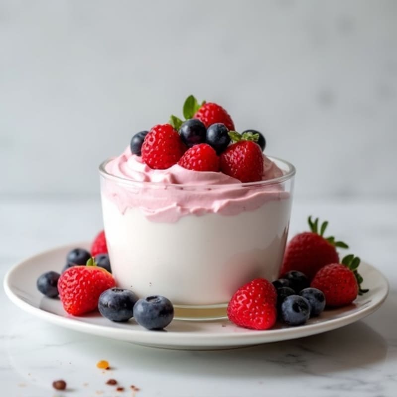 Silky Greek Yogurt Protein Mousse with Berries