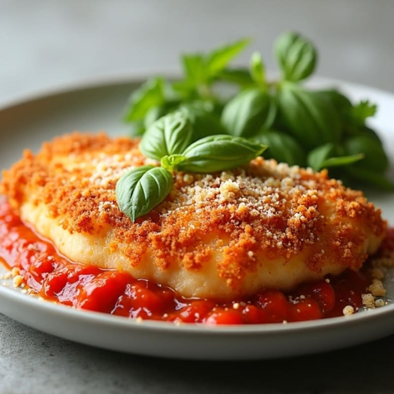 Crispy Baked Chicken Parmesan with Fresh Herbs
