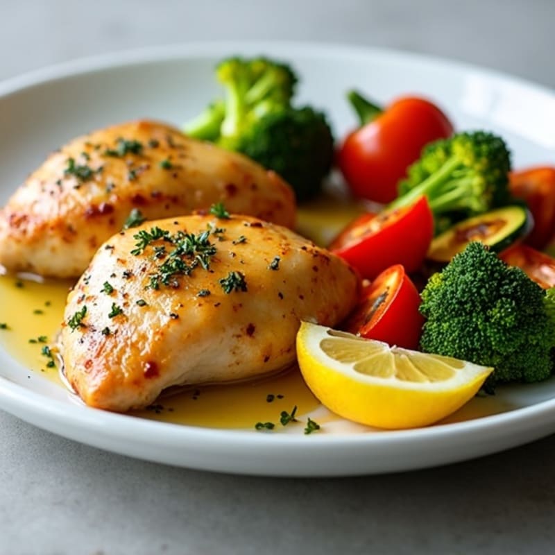 Sheet Pan Lemon Herb Chicken Thighs and Roasted Vegetables