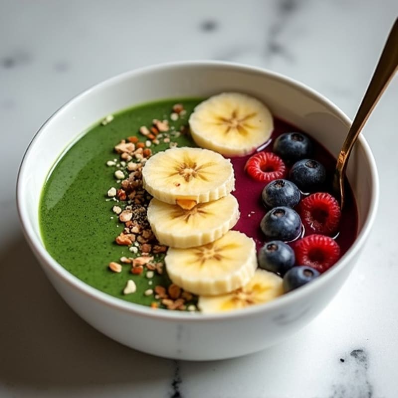 Silky Tofu and Spinach Protein Smoothie Bowl