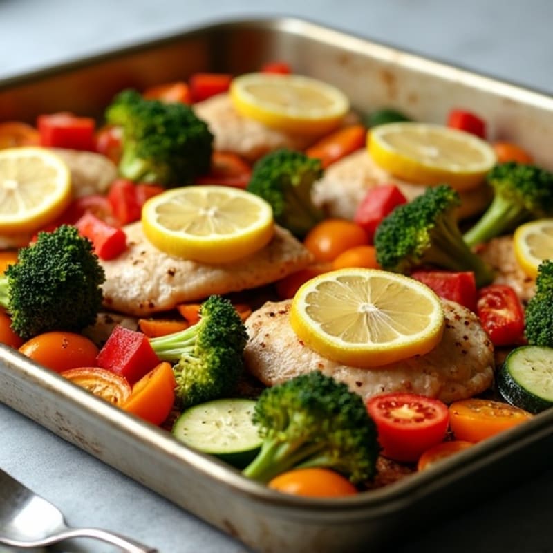 Sheet Pan Lemon-Garlic Chicken with Crispy Roasted Vegetables