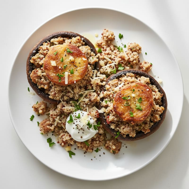 Quinoa and Herb Stuffed Mushrooms