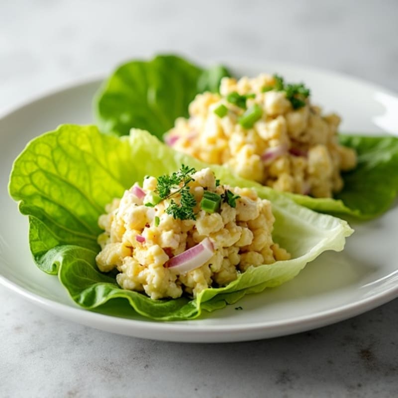 Creamy Herb Egg Salad Lettuce Wraps