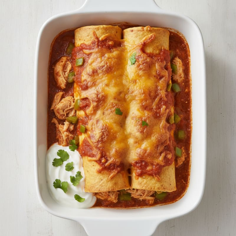 Chicken Enchiladas with Ranchero Sauce