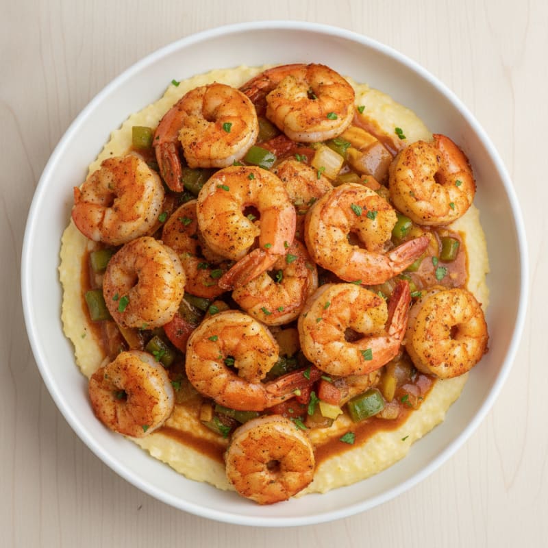 Cajun Shrimp with Creamy Grits