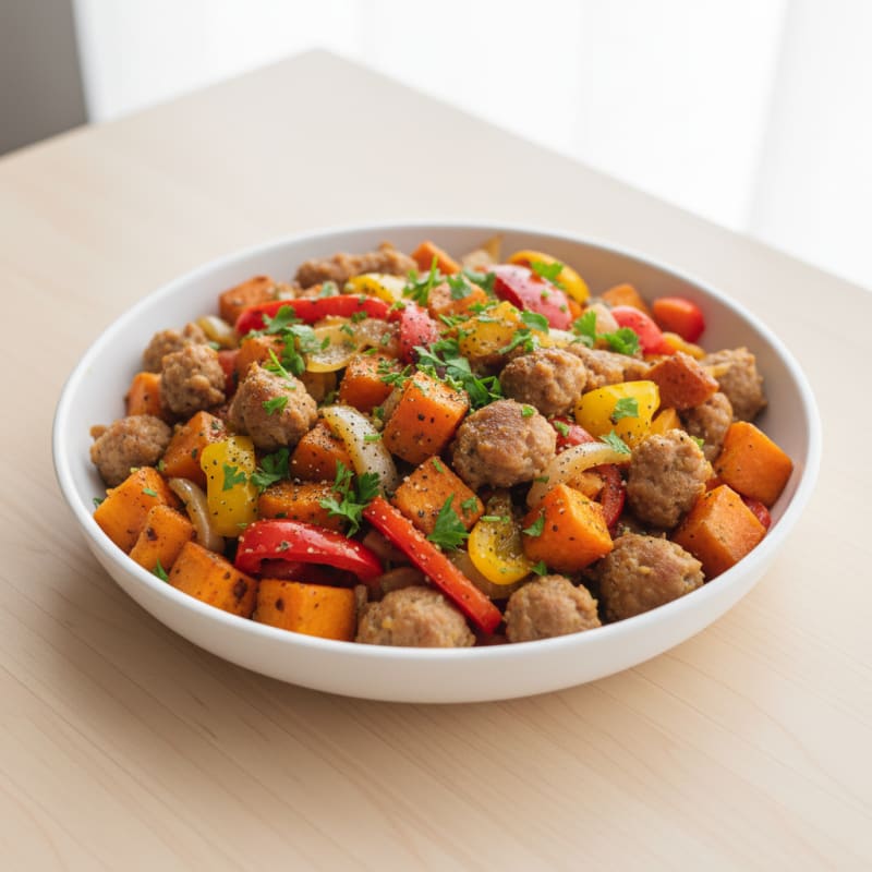 Sausage and Sweet Potato Hash