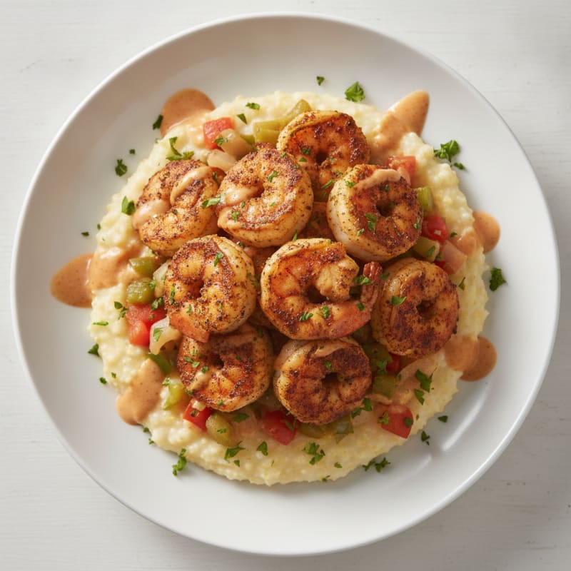Cajun Shrimp with Creamy Grits