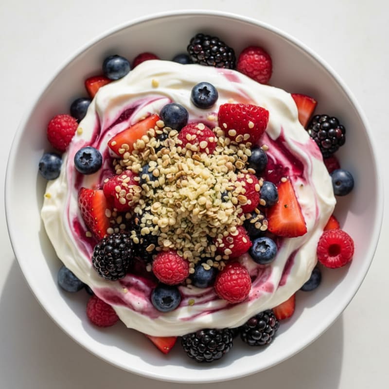 Creamy Greek Yogurt Protein Parfait with Mixed Berries