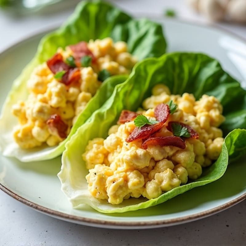 Creamy Egg Salad Lettuce Wraps