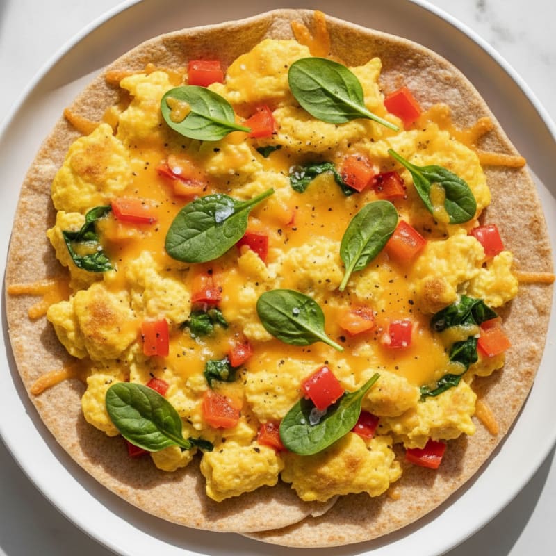 Cheesy Baked Egg Tortilla