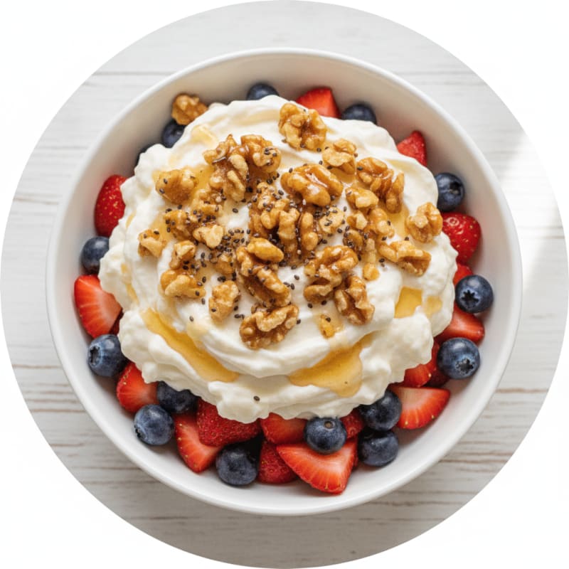 Creamy Greek Yogurt Protein Parfait with Berries and Nut Crunch