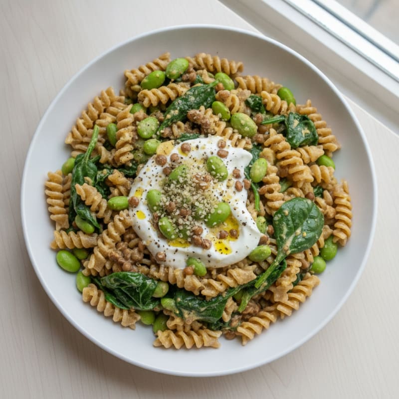 Lentil and Edamame Rice Pasta