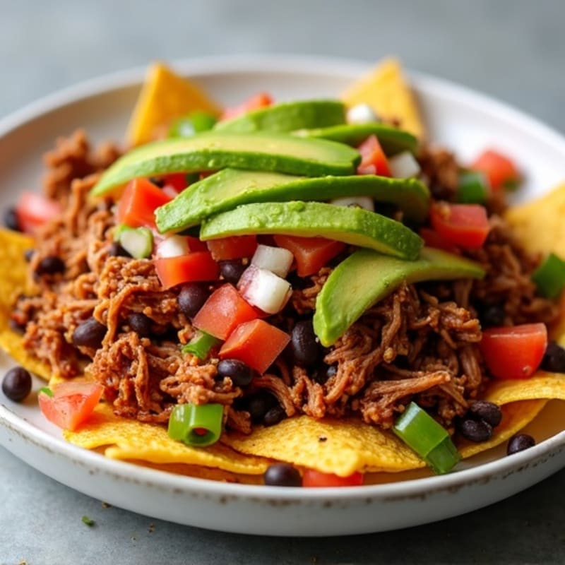 Smoky Pulled Pork Crispy Sheet Pan Nachos with Fresh Pico