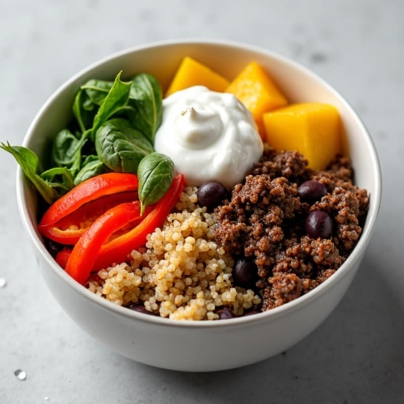 Seasoned Ground Beef Bowl with Special Sauce