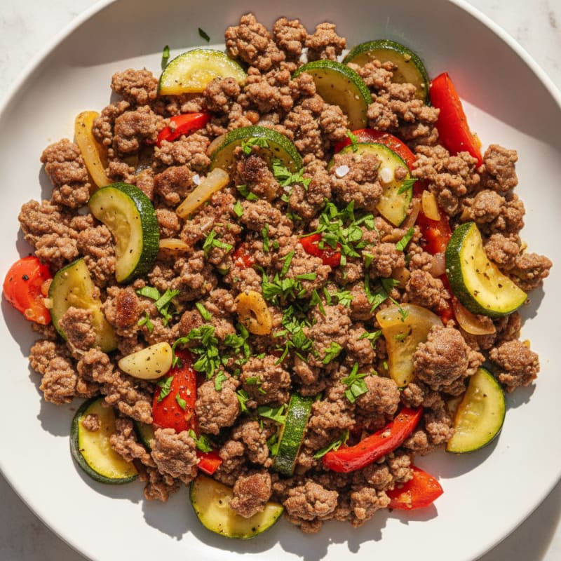 Ground Beef and Vegetable Skillet