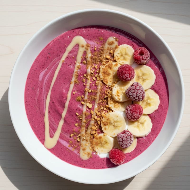 Creamy Raspberry Banana Smoothie